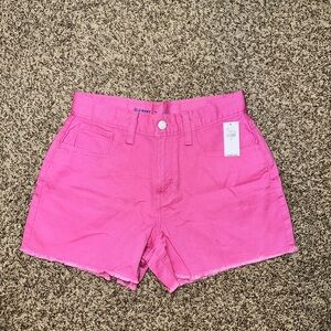 Brand new girl’s old navy high-rise built in touch pink jean shorts